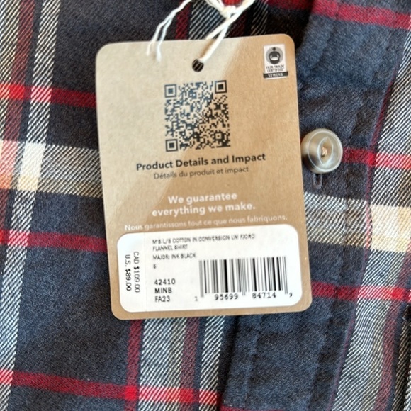 Patagonia MEN'SLONG-SLEEVED COTTON IN CONVERSION LIGHTWEIGHT FJORD FLANNEL SHIRT - Picture 5 of 6